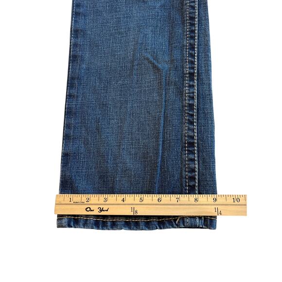 Ariat Jeans Mens Sz 35x32 Blue M5 Boundry Slim Straight Leg Distressed Western - Picture 9 of 9